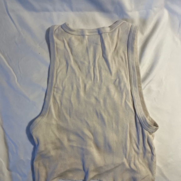 Tna White Ribbed Tank Top - Picture 2 of 2